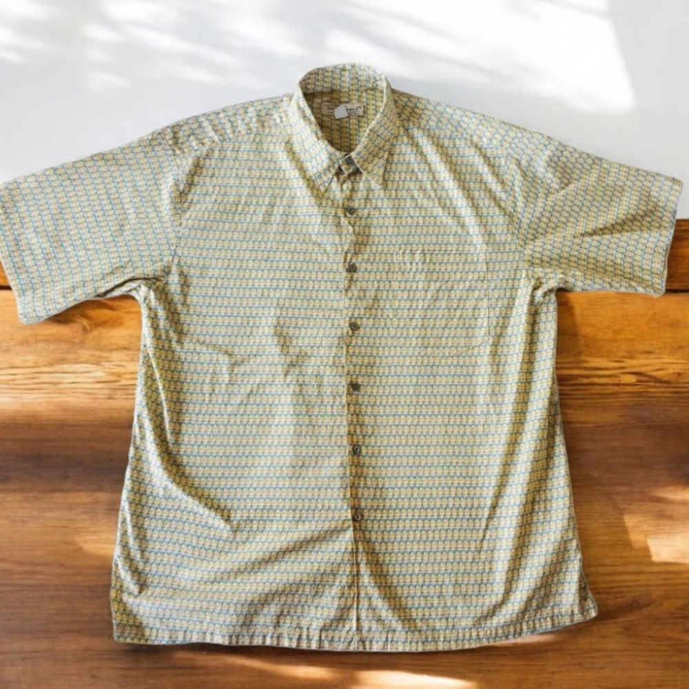 Tori Richard Hawaiian‎ Mens Sz XL Shirt Martinis Mother Of Pearl Buttons Vintage